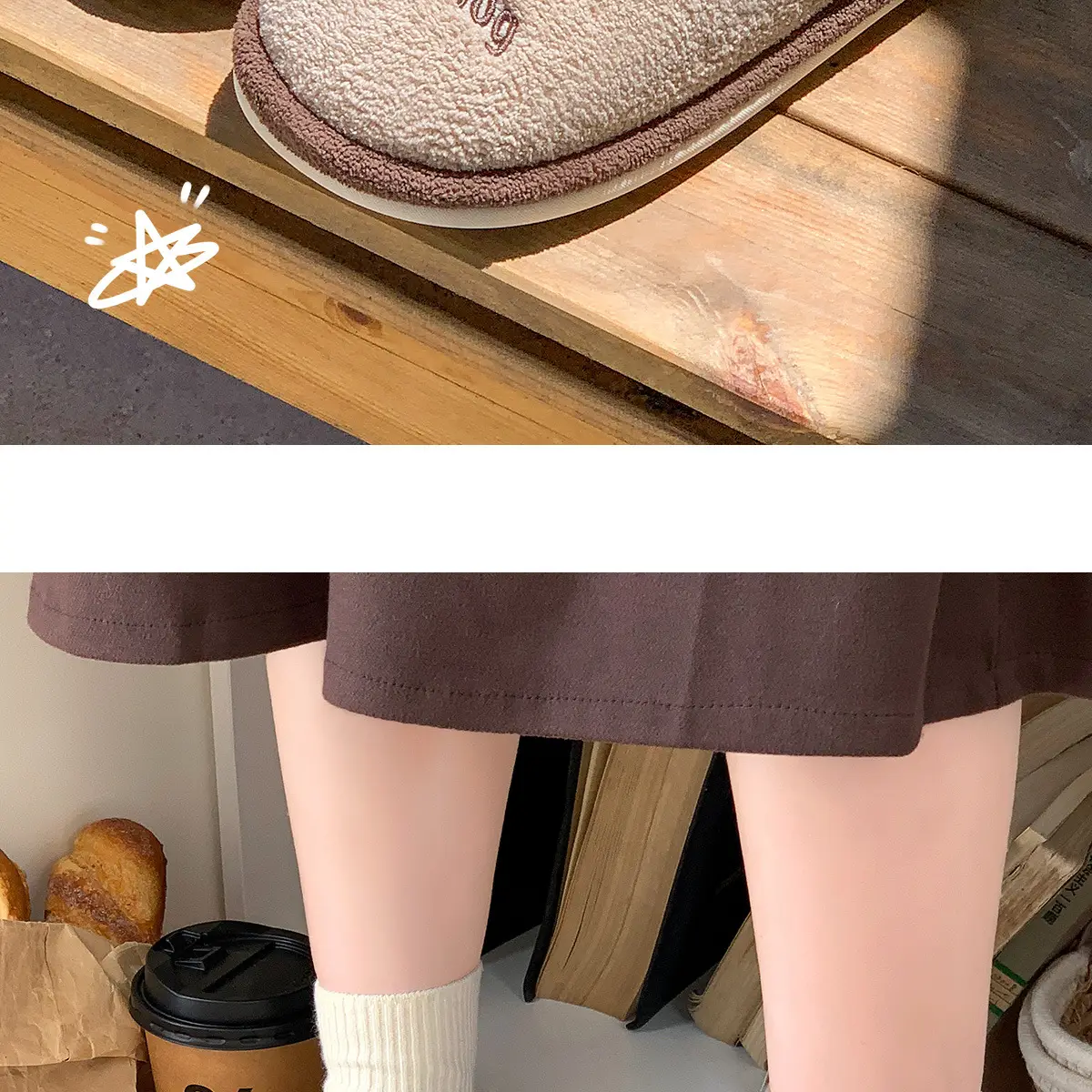 Cute Cartoon Fleece Slippers for Men Winter — feature 14