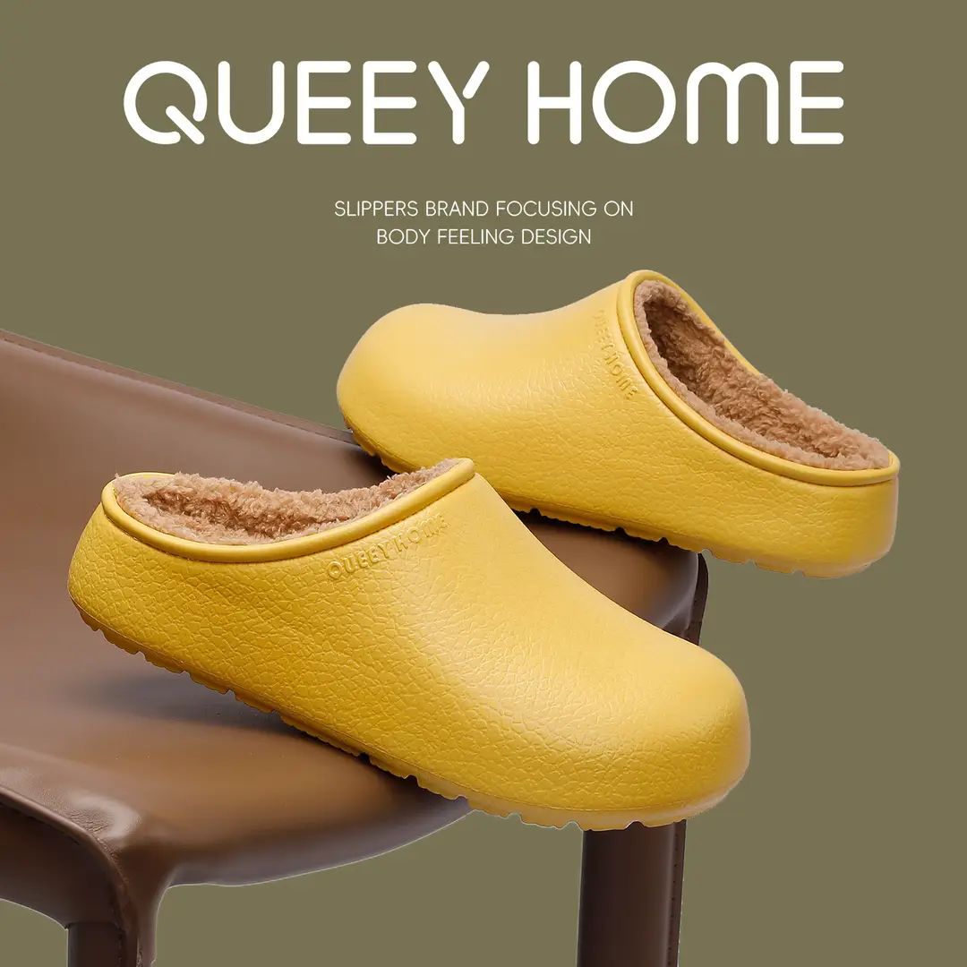 New Winter Cotton Slippers, Waterproof Women's Slippers That Feel Comfortable When Stepping on Shit, Fleece-Lined to Keep Warm, Home Slippers, Indoor Furry Slippers - Image 5