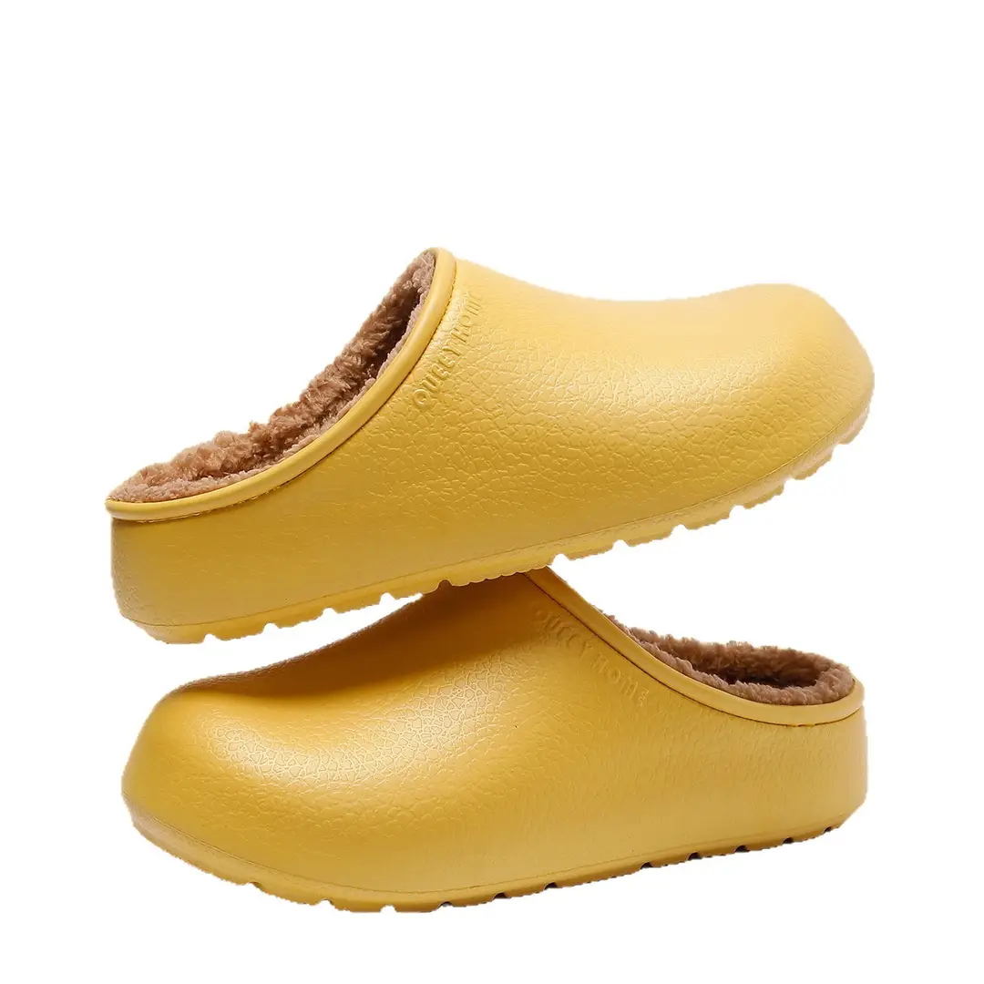 New Winter Cotton Slippers, Waterproof Women's Slippers That Feel Comfortable When Stepping on Shit, Fleece-Lined to Keep Warm, Home Slippers, Indoor Furry Slippers - Image 9