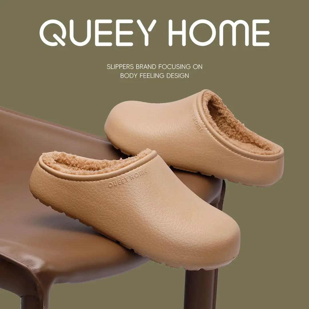 New Winter Cotton Slippers, Waterproof Women's Slippers That Feel Comfortable When Stepping on Shit, Fleece-Lined to Keep Warm, Home Slippers, Indoor Furry Slippers - Image 3