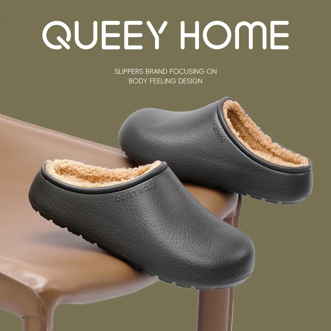 New Winter Cotton Slippers, Waterproof Women's Slippers That Feel Comfortable When Stepping on Shit, Fleece-Lined to Keep Warm, Home Slippers, Indoor Furry Slippers - Image 4