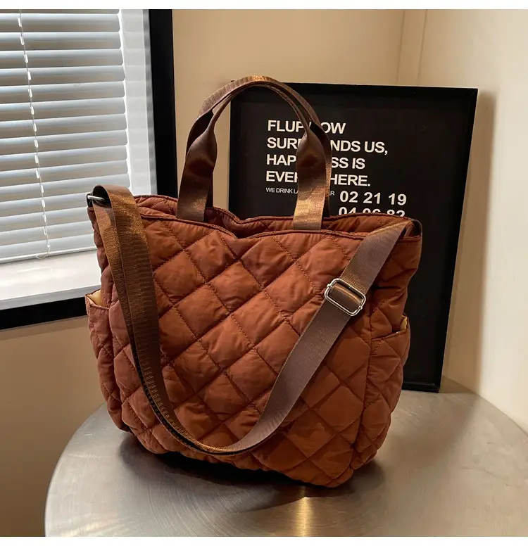 Quilted Crossbody Bag Women Large Capacity Tan 2026 — feature 10