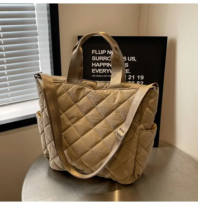 Quilted Crossbody Bag Women Large Capacity Tan 2026 — feature 12