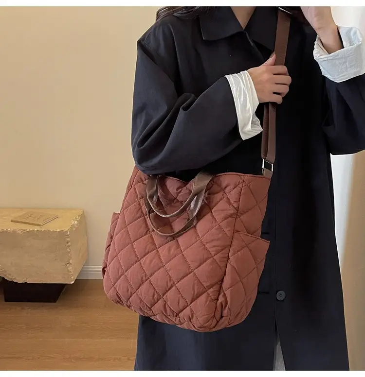 Quilted Crossbody Bag Women Large Capacity Tan 2026 — feature 34