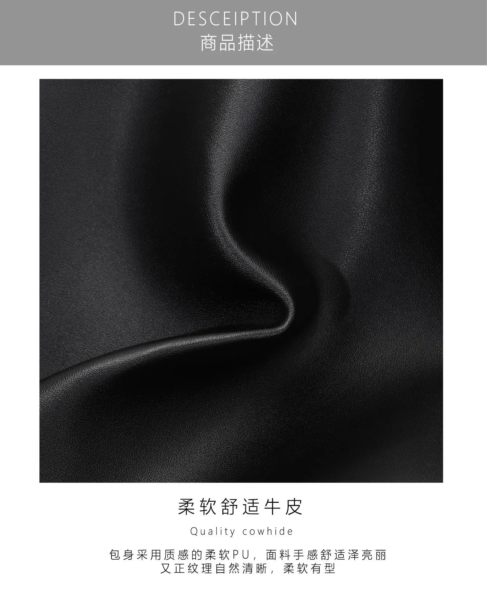 Large Capacity Black Leather Tote Bag for Women — feature 8