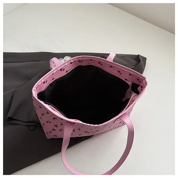 Cute Cherry Print Large Shoulder Bag for Women — feature 12