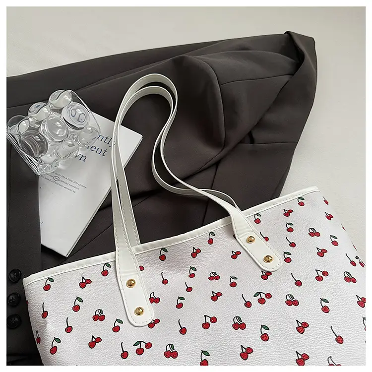 Cute Cherry Print Large Shoulder Bag for Women — feature 14
