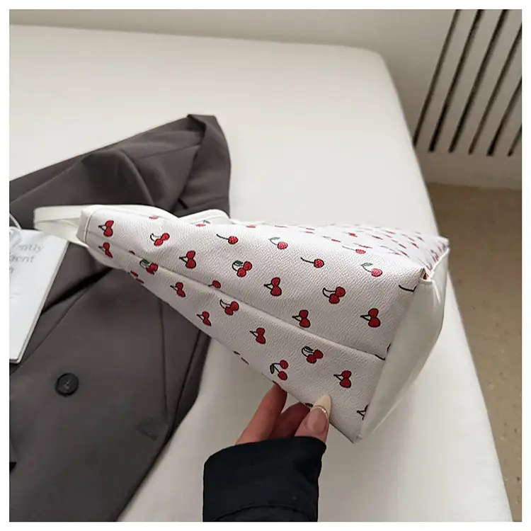 Cute Cherry Print Large Shoulder Bag for Women — feature 17