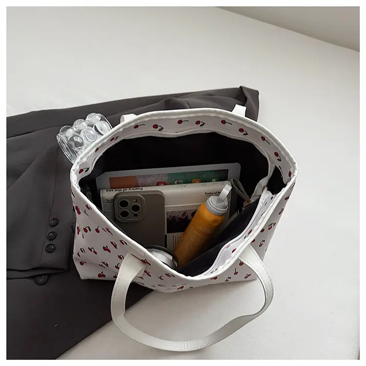 Cute Cherry Print Large Shoulder Bag for Women — feature 19