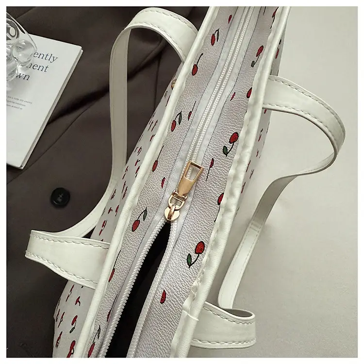 Cute Cherry Print Large Shoulder Bag for Women — feature 20