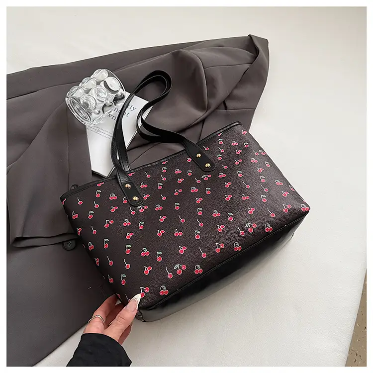 Cute Cherry Print Large Shoulder Bag for Women — feature 21