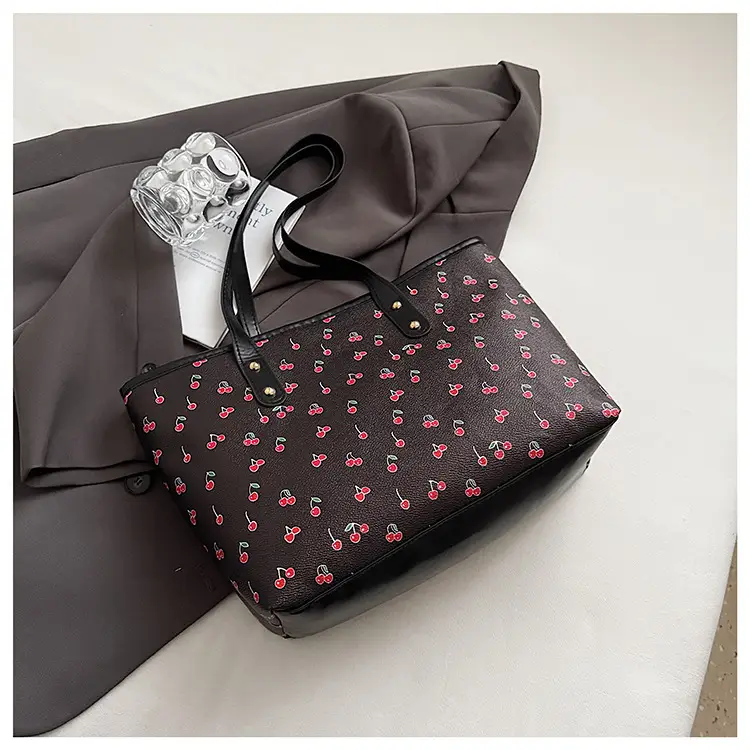 Cute Cherry Print Large Shoulder Bag for Women — feature 22