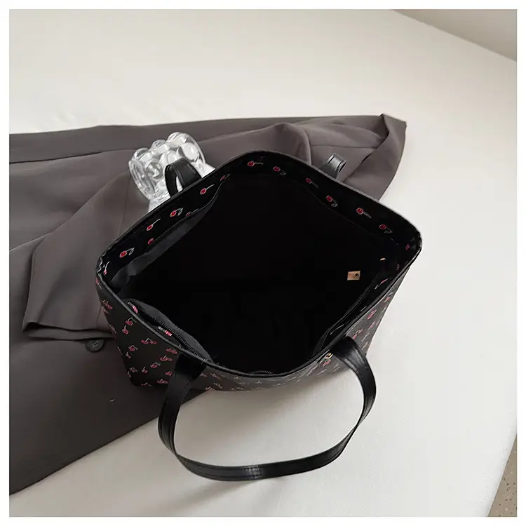 Cute Cherry Print Large Shoulder Bag for Women — feature 24