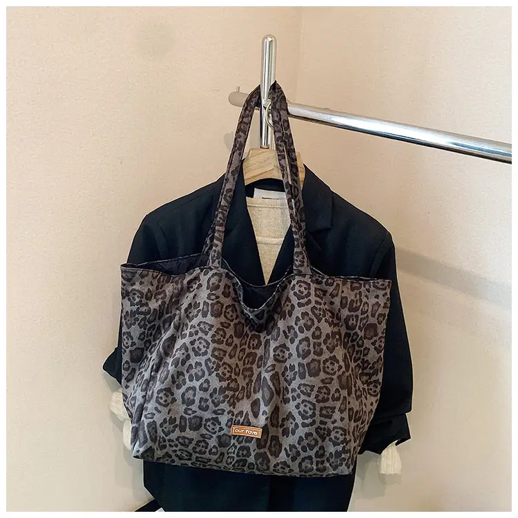 Women's Brown Leopard Print Shoulder Bag Large Capacity — feature 16