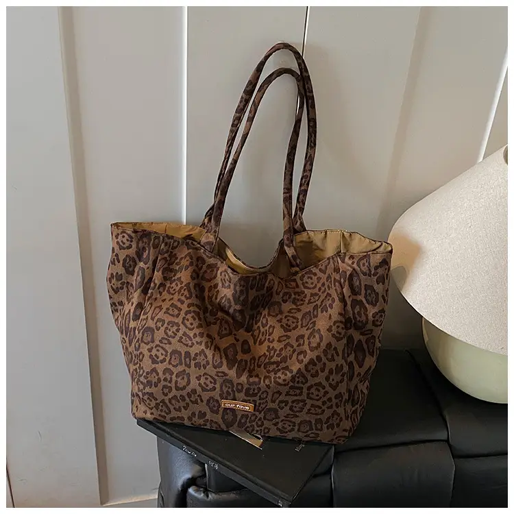 Women's Brown Leopard Print Shoulder Bag Large Capacity — feature 18