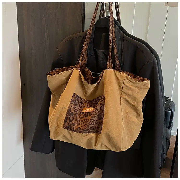 Women's Brown Leopard Print Shoulder Bag Large Capacity — feature 20