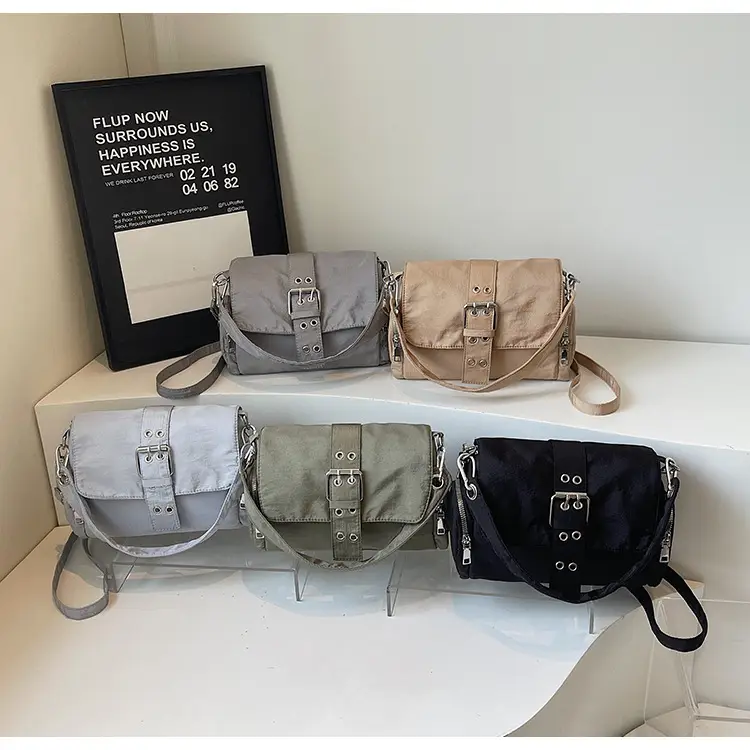Black Cross-Border Canvas Shoulder Bag 2026 — feature 1