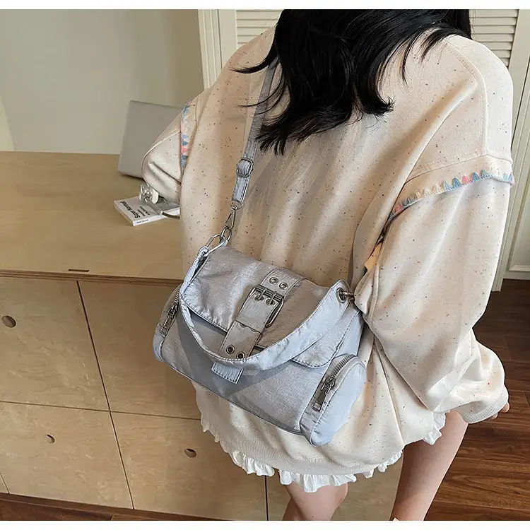 Black Cross-Border Canvas Shoulder Bag 2026 — feature 13