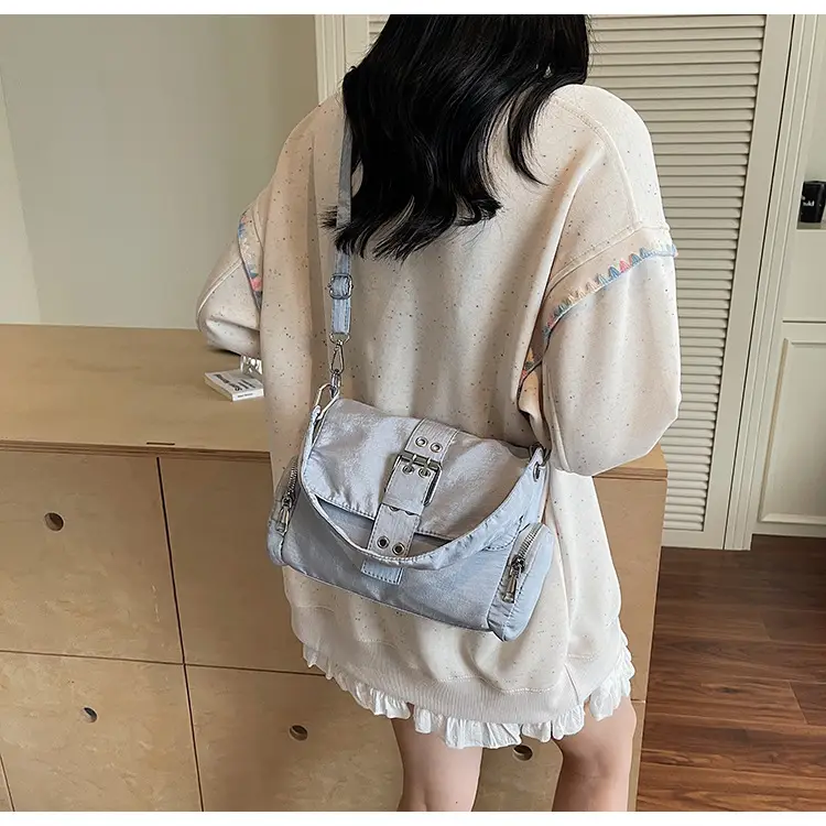 Black Cross-Border Canvas Shoulder Bag 2026 — feature 14