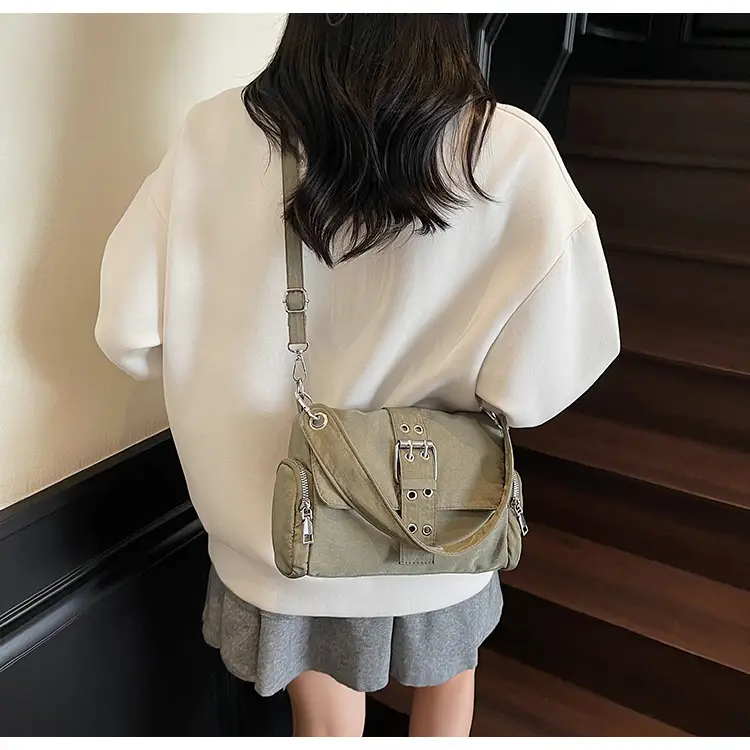 Black Cross-Border Canvas Shoulder Bag 2026 — feature 23