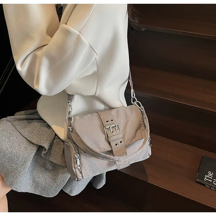 Black Cross-Border Canvas Shoulder Bag 2026 — feature 24