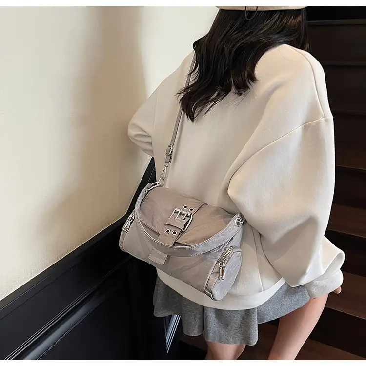 Black Cross-Border Canvas Shoulder Bag 2026 — feature 26