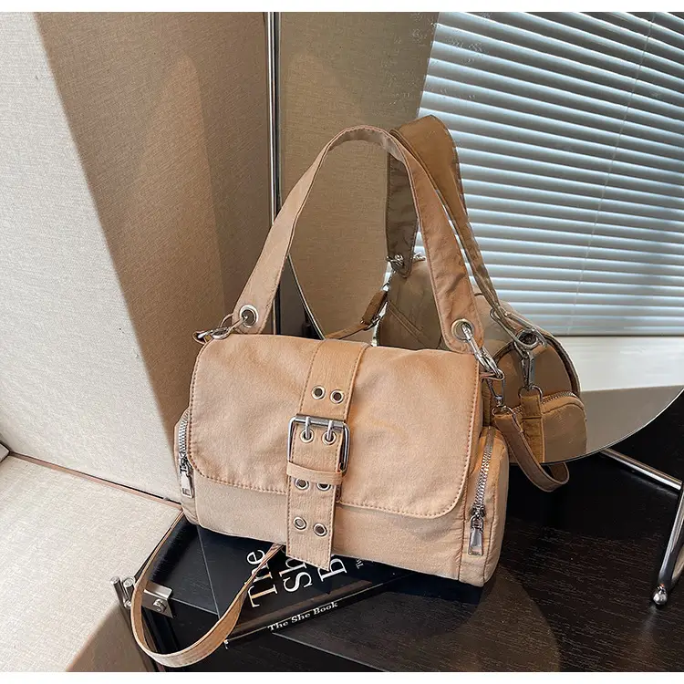Black Cross-Border Canvas Shoulder Bag 2026 — feature 28