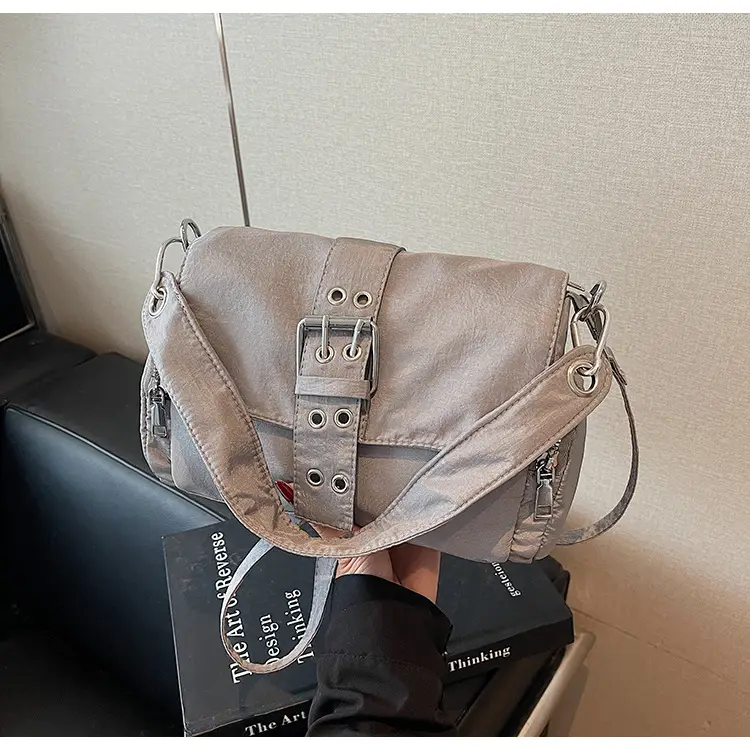 Black Cross-Border Canvas Shoulder Bag 2026 — feature 38