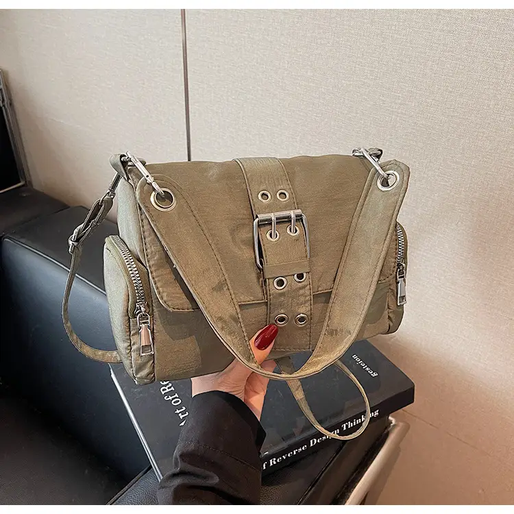 Black Cross-Border Canvas Shoulder Bag 2026 — feature 39