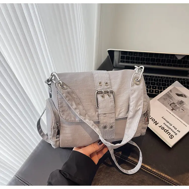 Black Cross-Border Canvas Shoulder Bag 2026 — feature 41