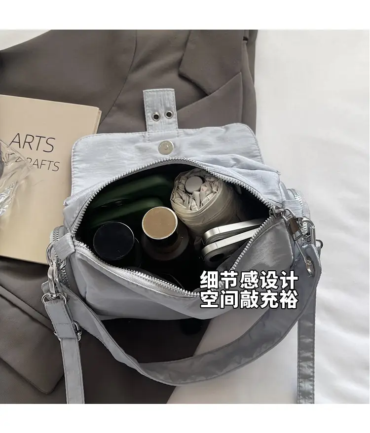 Black Cross-Border Canvas Shoulder Bag 2026 — feature 8
