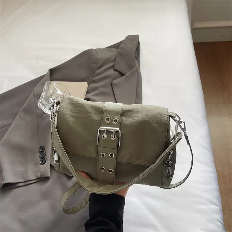 Black Cross-Border Canvas Shoulder Bag 2026 - Image 4