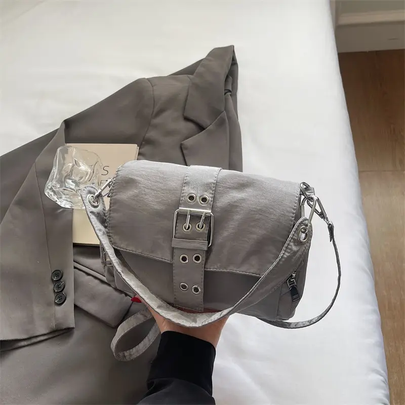 Black Cross-Border Canvas Shoulder Bag 2026 - Image 5