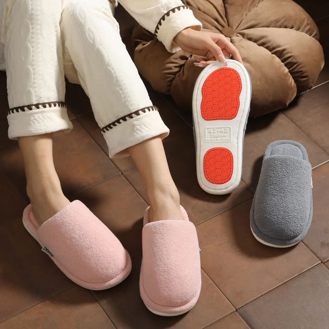 2025 New Cotton Slippers for Women Winter Couples Indoor Floor Home Household Non-Slip Warm Furry Slippers for Men - Image 15
