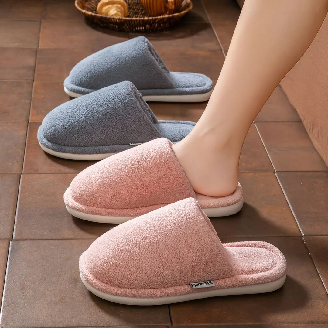 2025 New Cotton Slippers for Women Winter Couples Indoor Floor Home Household Non-Slip Warm Furry Slippers for Men - Image 16