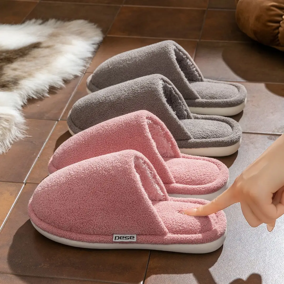 2025 New Cotton Slippers for Women Winter Couples Indoor Floor Home Household Non-Slip Warm Furry Slippers for Men — feature 22