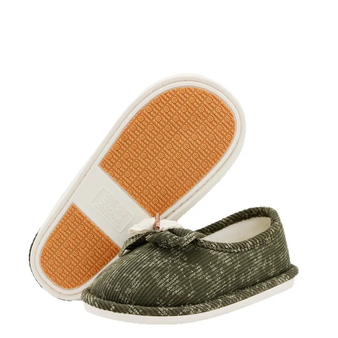Maternity Postpartum Shoes Thin Autumn and Winter Comfortable Cotton Slippers Women's Postpartum Slippers with Heel Non-Slip Outer Wear Soft-Soled Cotton Shoes