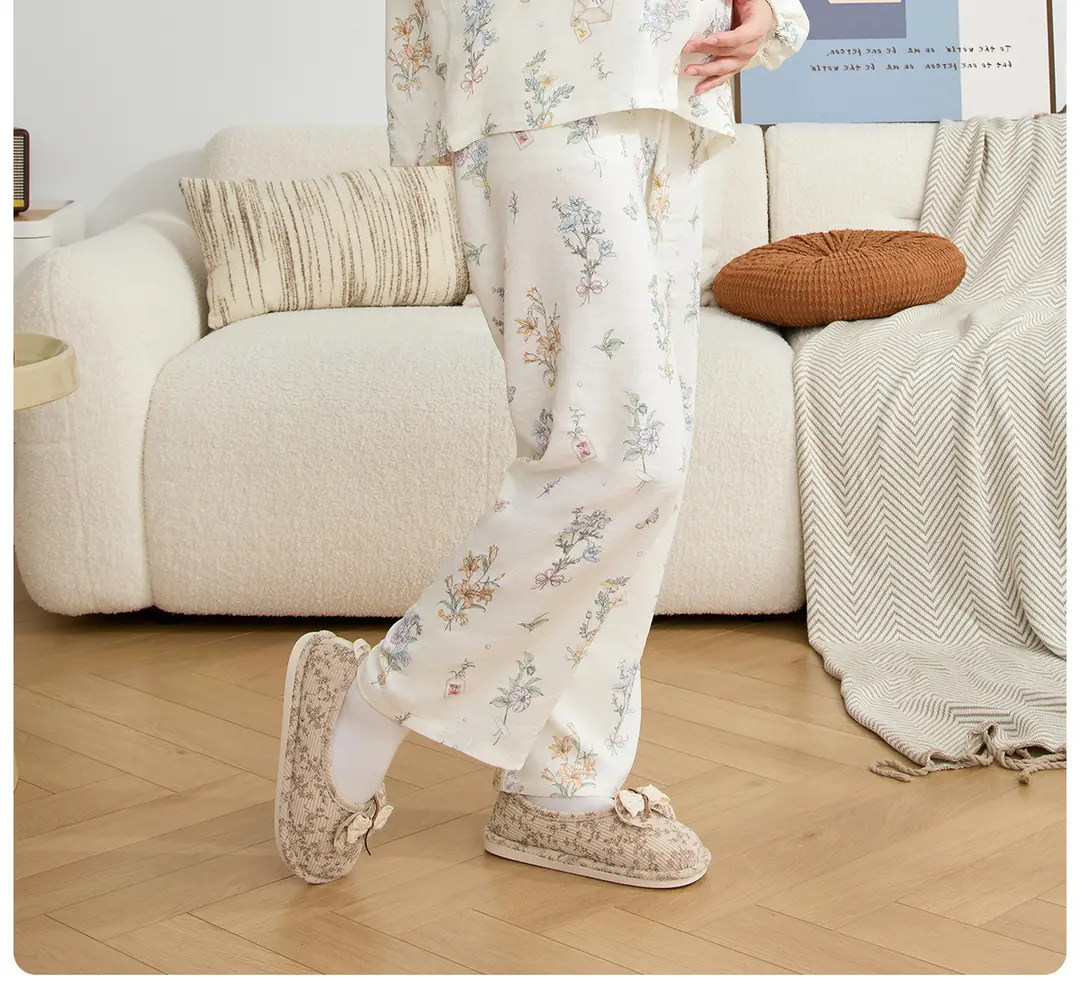 Maternity Postpartum Shoes Thin Autumn and Winter Comfortable Cotton Slippers Women's Postpartum Slippers with Heel Non-Slip Outer Wear Soft-Soled Cotton Shoes — feature 16