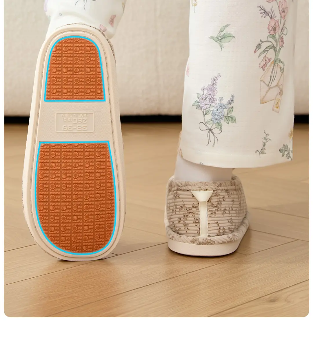 Maternity Postpartum Shoes Thin Autumn and Winter Comfortable Cotton Slippers Women's Postpartum Slippers with Heel Non-Slip Outer Wear Soft-Soled Cotton Shoes — feature 21