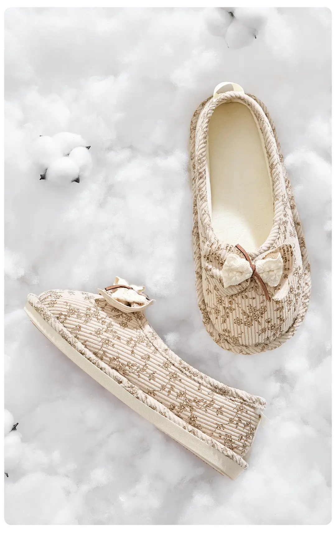 Maternity Postpartum Shoes Thin Autumn and Winter Comfortable Cotton Slippers Women's Postpartum Slippers with Heel Non-Slip Outer Wear Soft-Soled Cotton Shoes — feature 8