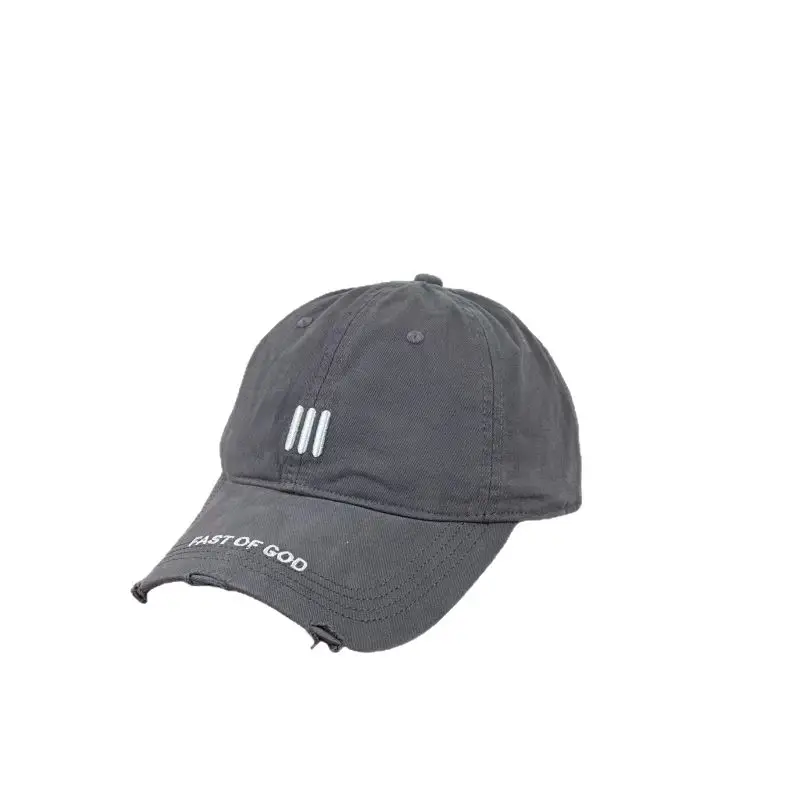 Women's Grey 3-Stripes Embroidered Cap - Image 11