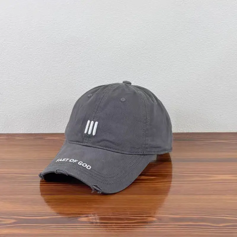 Women's Grey 3-Stripes Embroidered Cap — feature 15