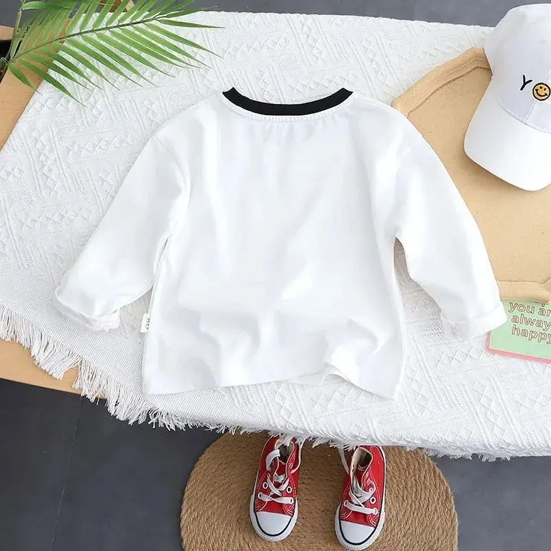 Pure Cotton Boys Long Sleeve T-Shirt White — feature 4