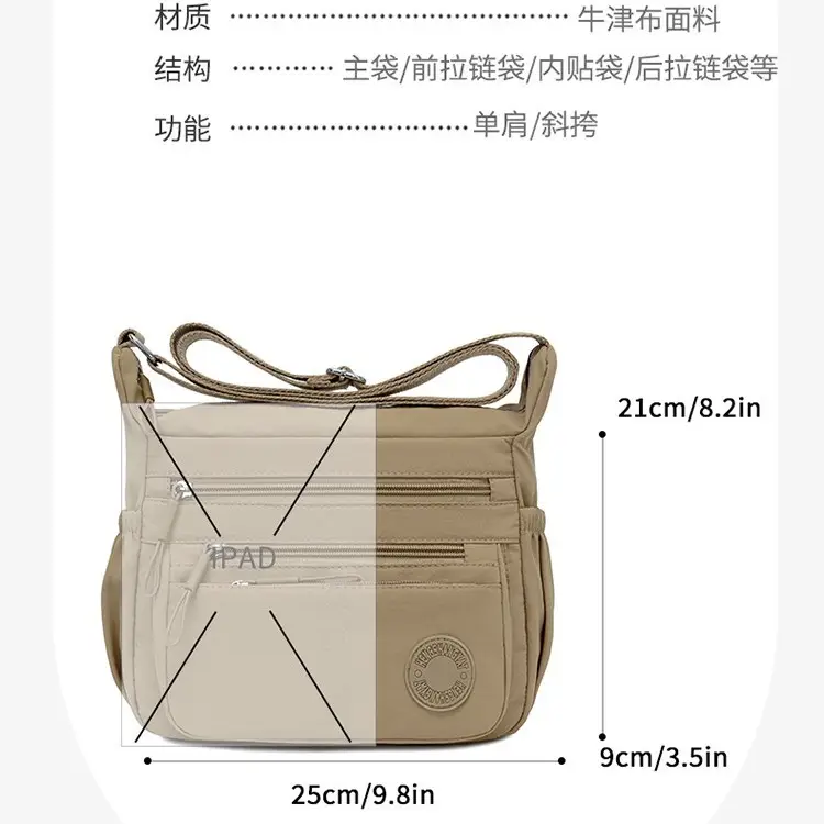 Green Crossbody Bag for Women Large Capacity Commuter