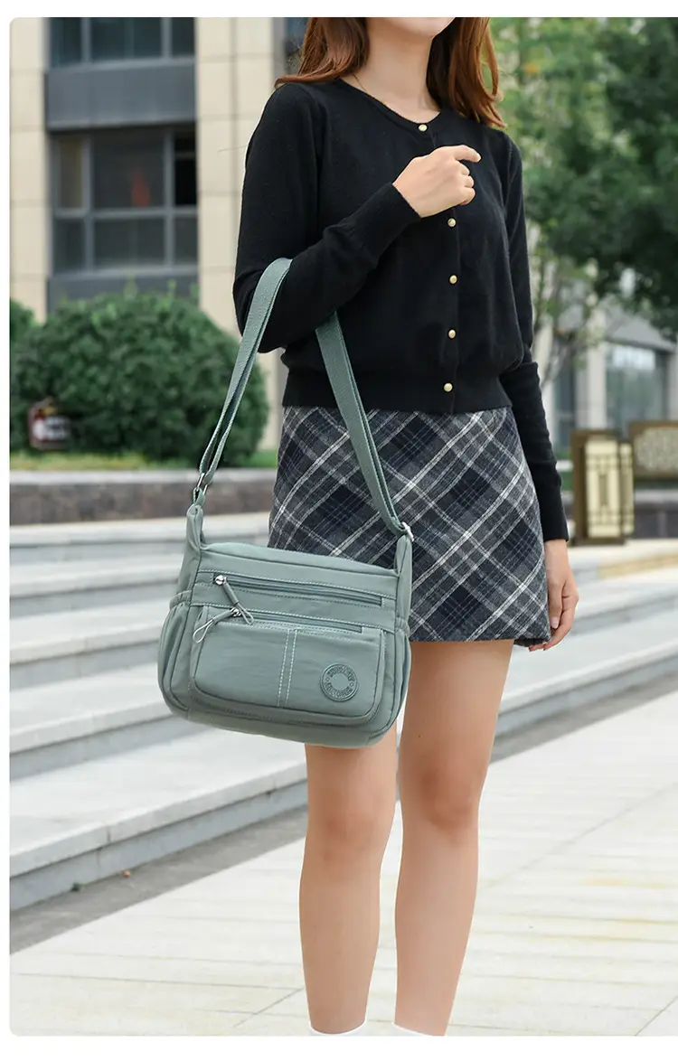 Green Crossbody Bag for Women Large Capacity Commuter — feature 17