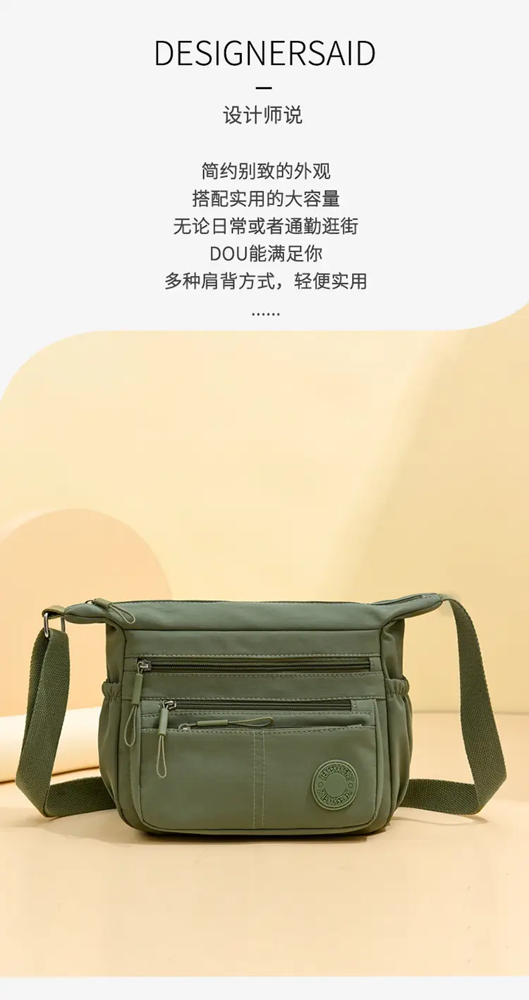 Green Crossbody Bag for Women Large Capacity Commuter — feature 3
