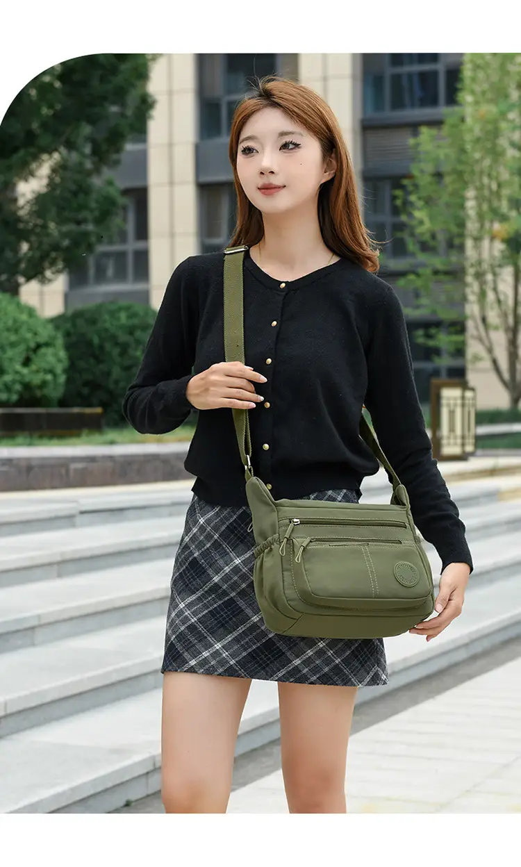 Green Crossbody Bag for Women Large Capacity Commuter — feature 4