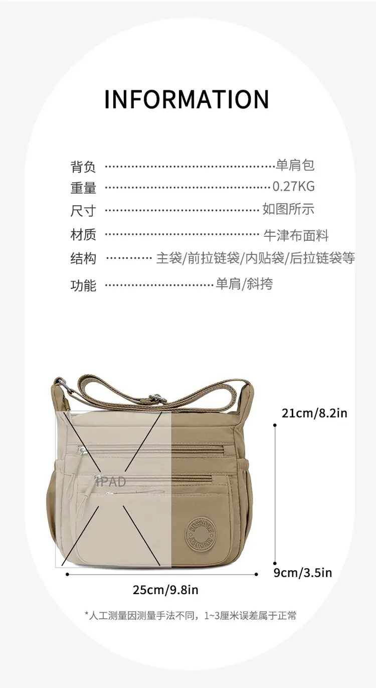 Green Crossbody Bag for Women Large Capacity Commuter — feature 5