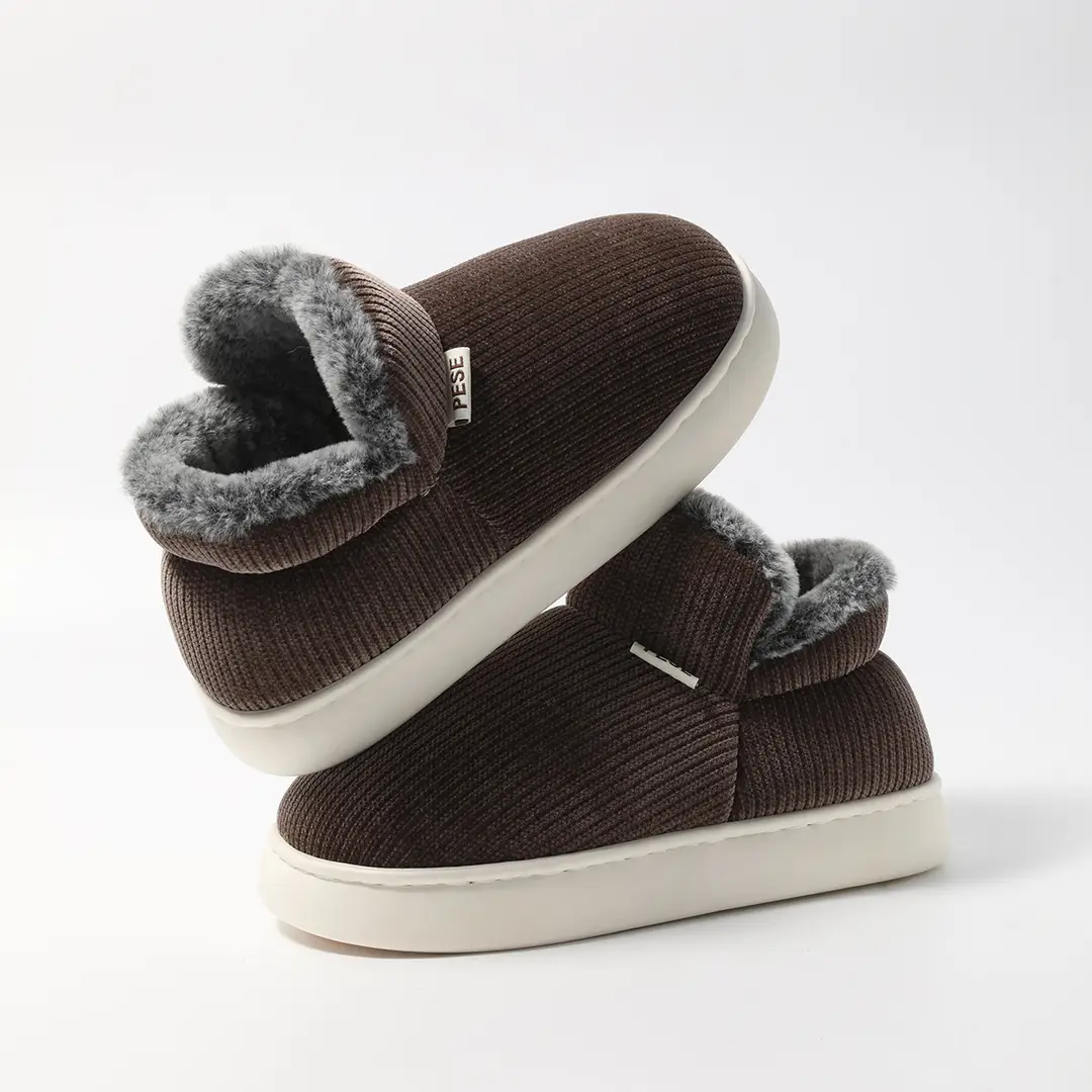 2026 New Model Elderly Cotton Shoes for Men, Autumn and Winter Indoor Home Non-Slip Thick-Soled Fleece-Lined Warm Closed-Back Cotton Slippers for Women - Image 17