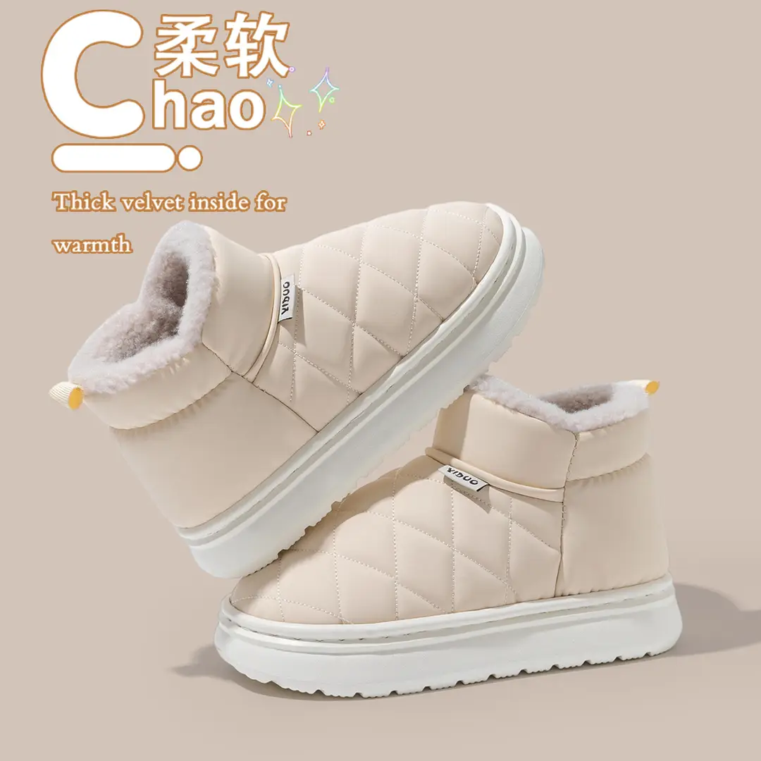 2026 New Model Elderly Cotton Shoes for Men, Autumn and Winter Indoor Home Non-Slip Thick-Soled Fleece-Lined Warm Closed-Back Cotton Slippers for Women - Image 5